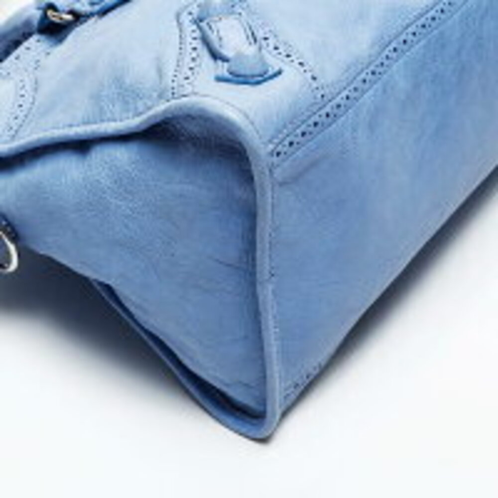 Balenciaga City Leather Handbag Blue - Picture 6 of 13